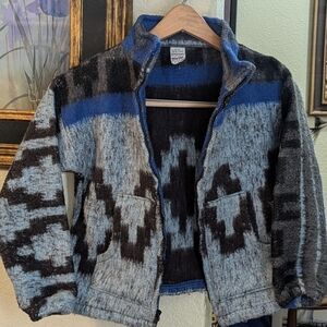 Vintage Stylish Kids Jacket with Geometric Pattern Medium
